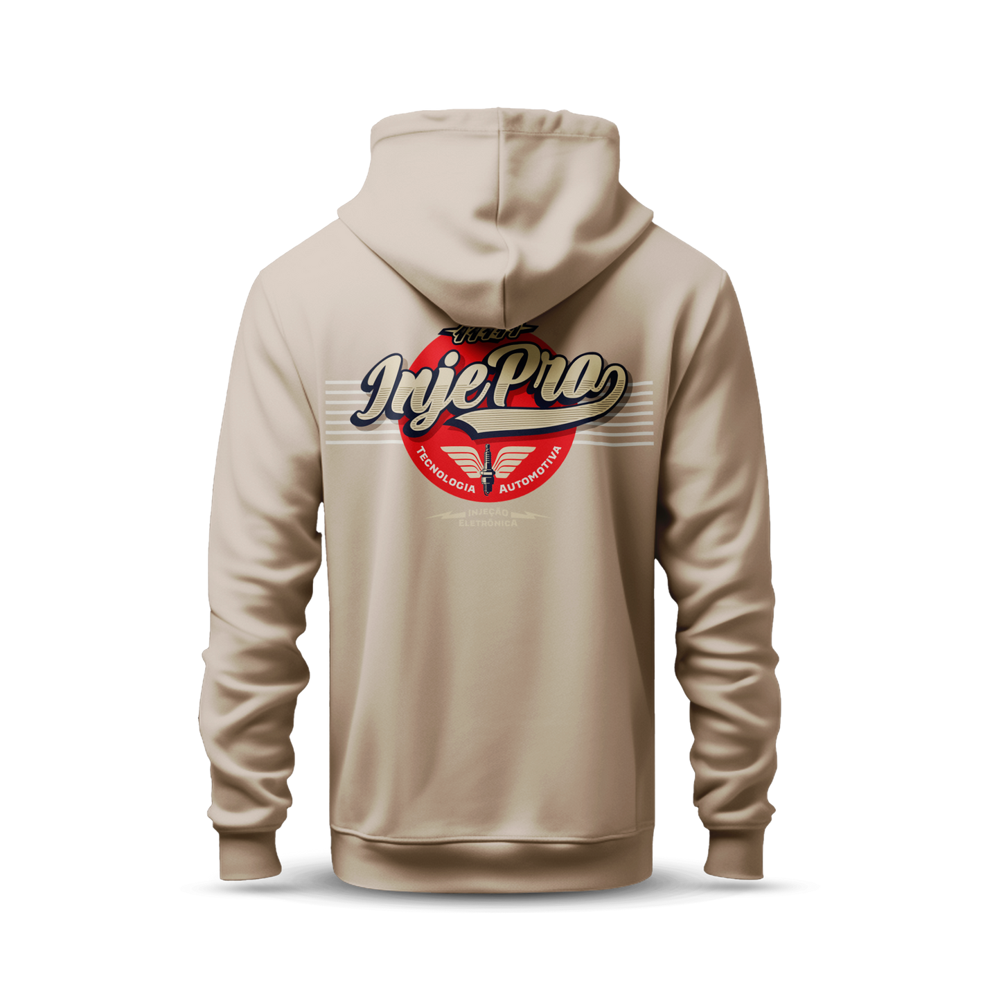 Moletom Injepro canguru Vintage bege